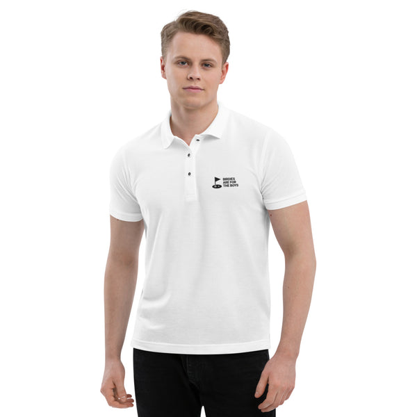 BIRDIES ARE FOR THE BOYS // MEN'S PREMIUM POLO WHITE